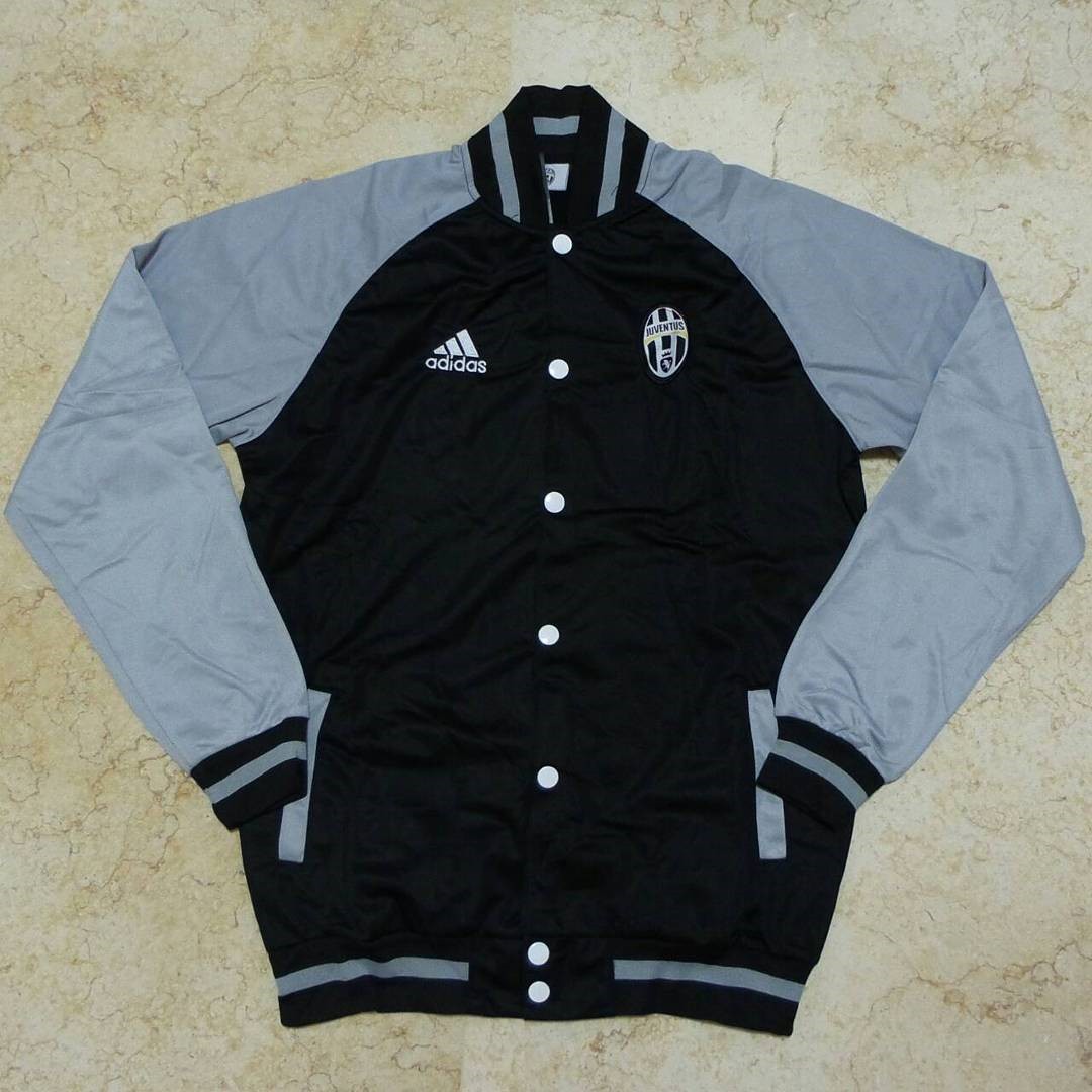 Jual Jaket Baseball Juventus Warna Hitam Abu Abu Adidas Terbaru