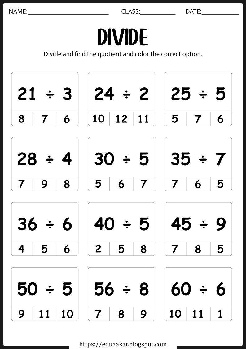 Division Worksheets