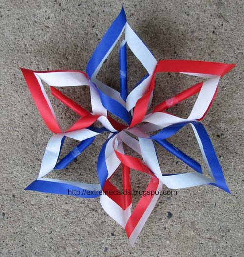 patriotic 3d snowflake Lucky Stars I need to practice these a little more 