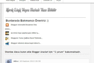 Blogger Benzer yazilar eklentisi basit anlatim