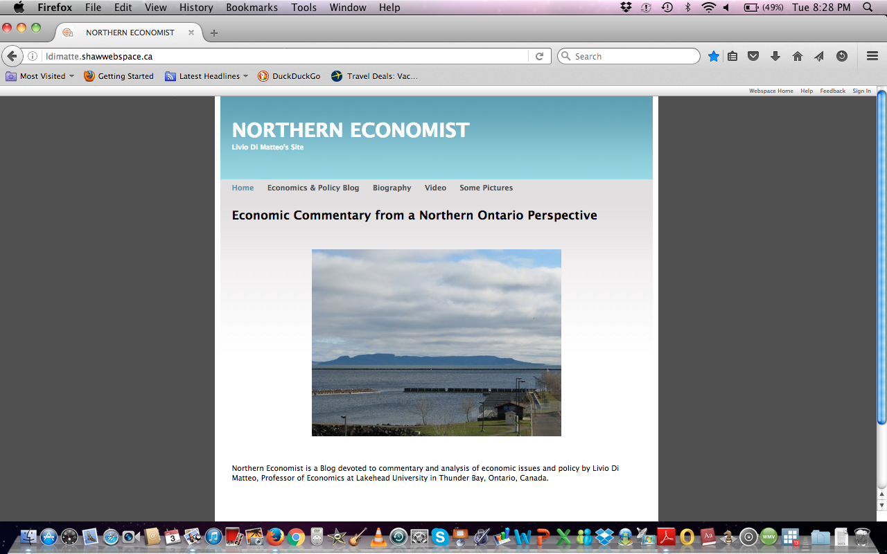 Original Northern Economist Entry Page