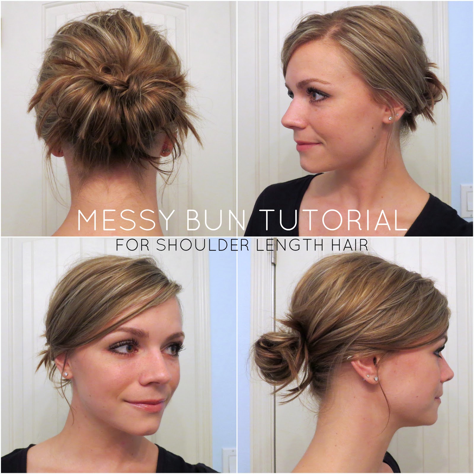 Tutorial by step hair Bun bun Hair, Bun, Shoulder for messy tutorial Messy Chic Bun Length Messy Messy step