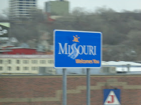 blurry Missouri sign