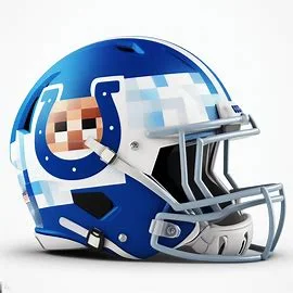 Indianapolis Colts Minecraft Concept Helmet