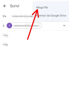 Inviare allegato Gmail da Telefono - 3 cliccare su allega file