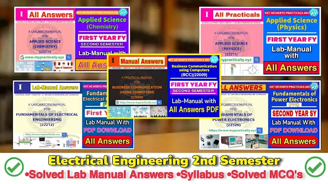 Electrical Engineering 2nd Semester Solved Lab Manual Answers with Syllabus and MCQs