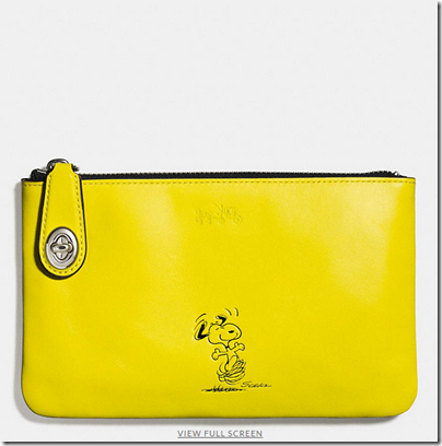 COACH X Peanuts small folio - USD 120 - silver yellow