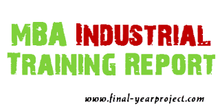 MBA Industrial Training report