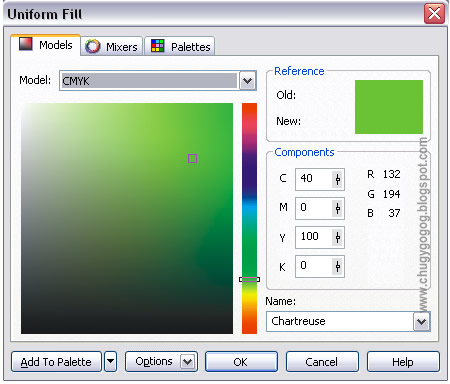 ChugyGogog Mengetahui Nilai Warna CMYK dan RGB Pada CorelDraw