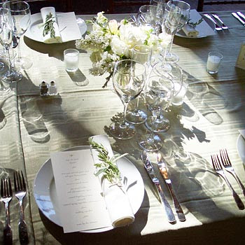 table settings for weddings. real life table settings I