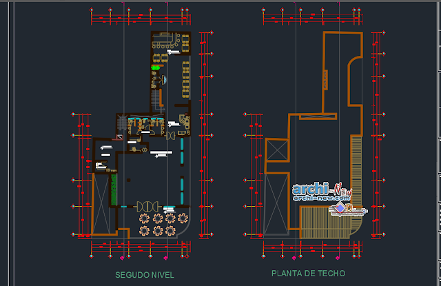 Townhouse-restaurant in AutoCAD 