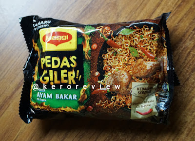 รีวิว แม็กกี้ บะหมี่กึ่งสำเร็จรูป รสไก่ย่างเผ็ดแซ่บ (CR) Review Instant Noodles Pedas Giler Ayam Bakar (Spicy Grilled Chicken), Maggi Brand.