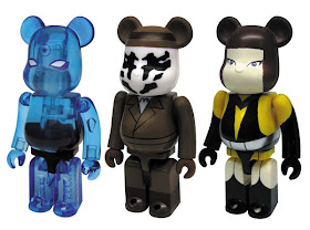 Watchmen 100% Be@rbrick Set B - Dr. Manhattan, Rorschach & Silk Spectre II Be@rbricks