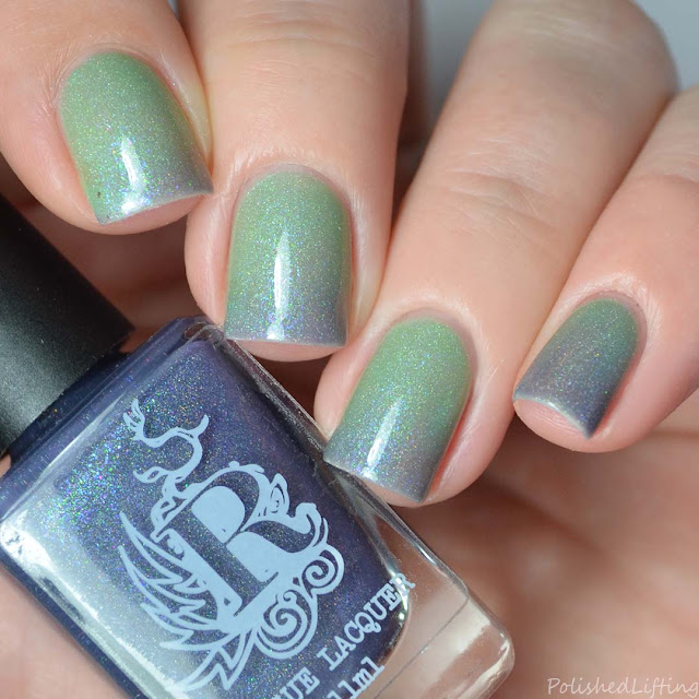 purple green turquoise thermal nail polish