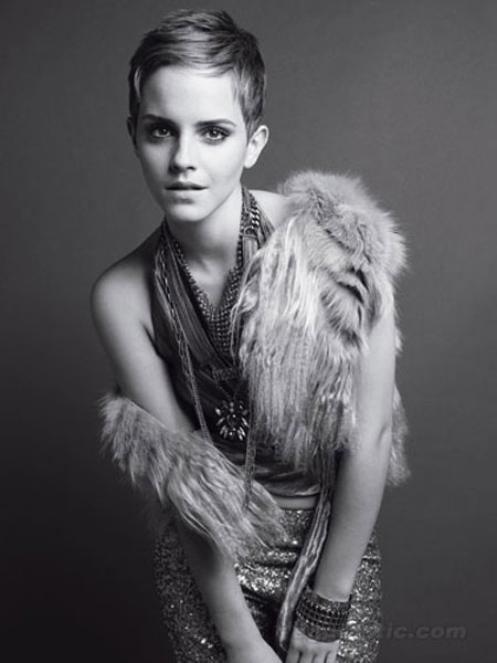 emma watson short hair ugly. tattoo Emma Watson Short Pixie