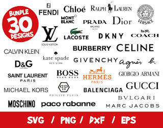 Fashion Brands Logo Bundle, Luxury Brands Logo SVG , Brand Logo Cricut, Silhouette, Cut File, Louis Vuitton, Chanel, Gucci, Balenciaga, Dior