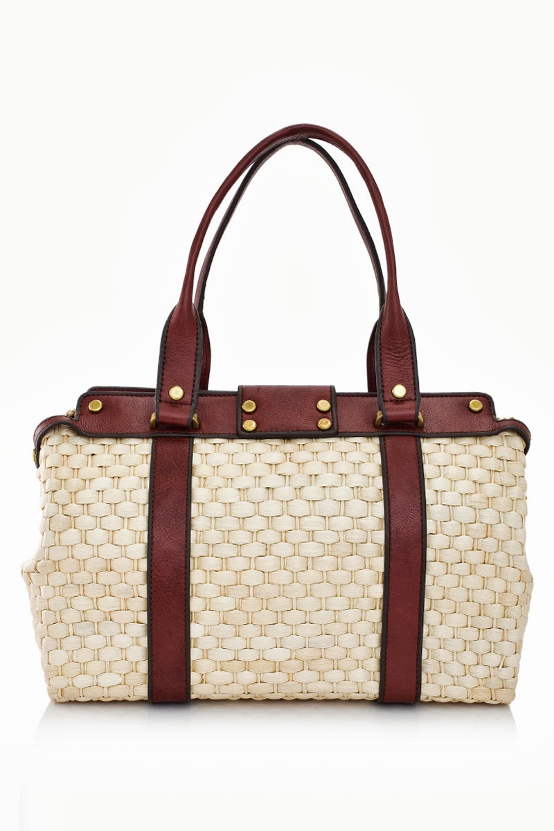 Fossil Vintage Reissue Straw Satchel - Natural