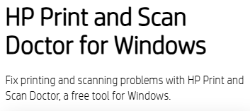 HP Print and Scan Doctor for Windows
