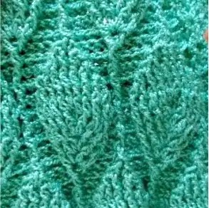 Punto Hojas en Relieve Crochet