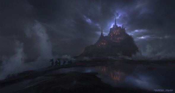 Masahiro Sawada artstation arte ilustrações sombrias cenários desolados fantasia ficção científica terror games