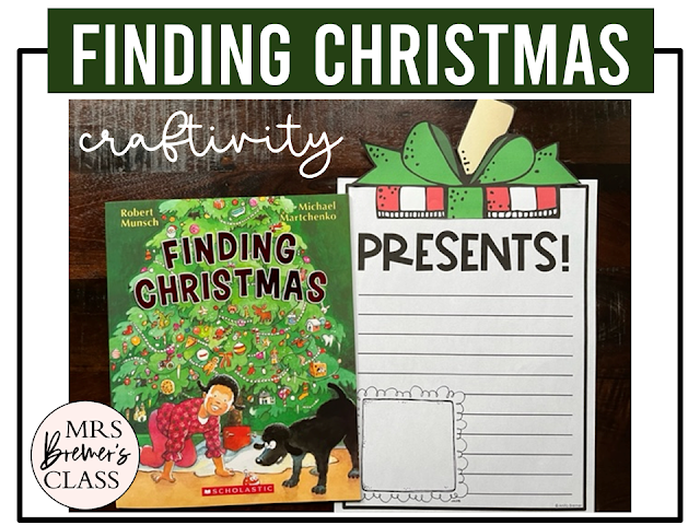 Finding Christmas book activities unit with literacy printables, reading companion activities, lesson ideas, and a craft for Kindergarten and First Grade