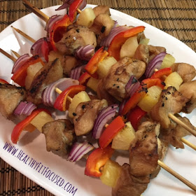 21 Day Fix Recipe, Pineapple Chicken Skewers, www.HealthyFitFocused.com, Julie Little Fitness