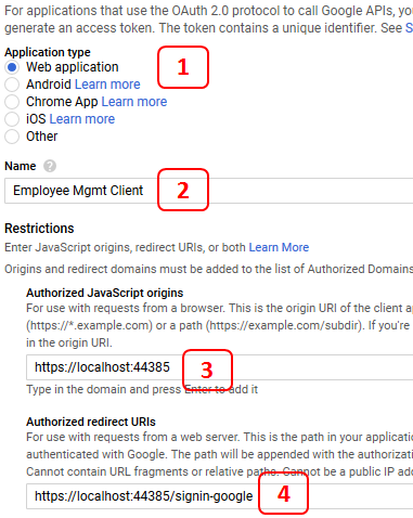 create google oauth client id