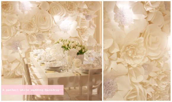 A Perfect White Wedding Backdrop I couldn't resist sharing this with you