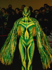 Body Painting Festivals Green Monster Concept