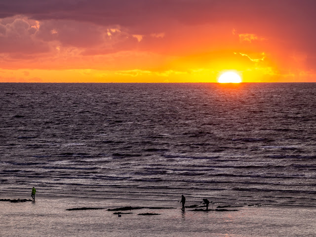 Photo of a closer view of the sunset