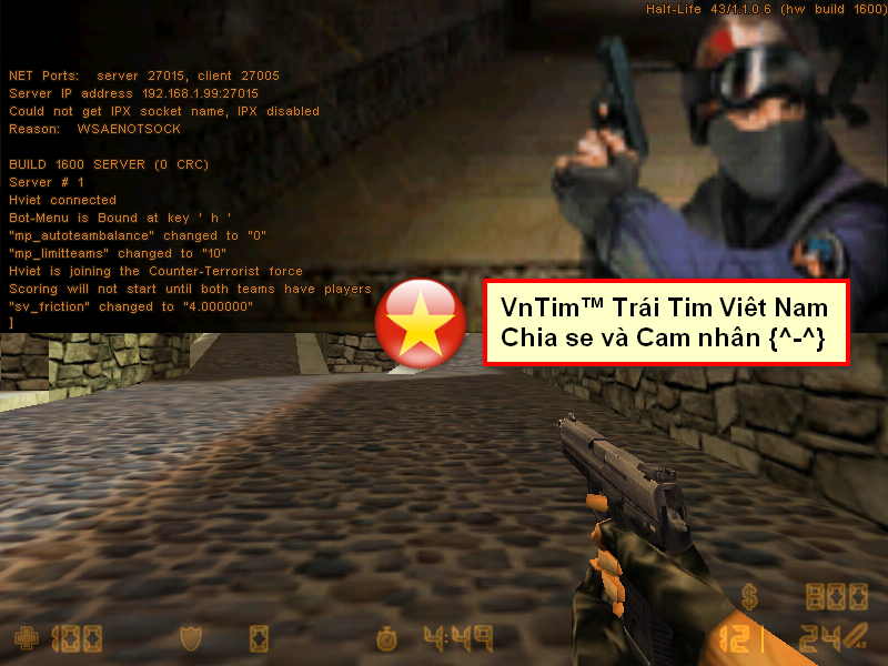 keo ha bang cua so go lenh trong half life Counter Strike v1.1 v1.0 