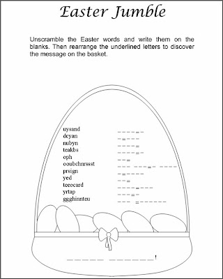 Easter Word Jumble Games 2