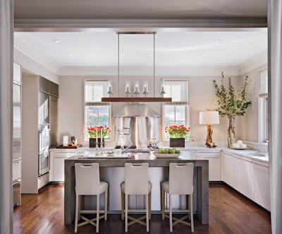 White and Silver Architectural Digest Kitchen