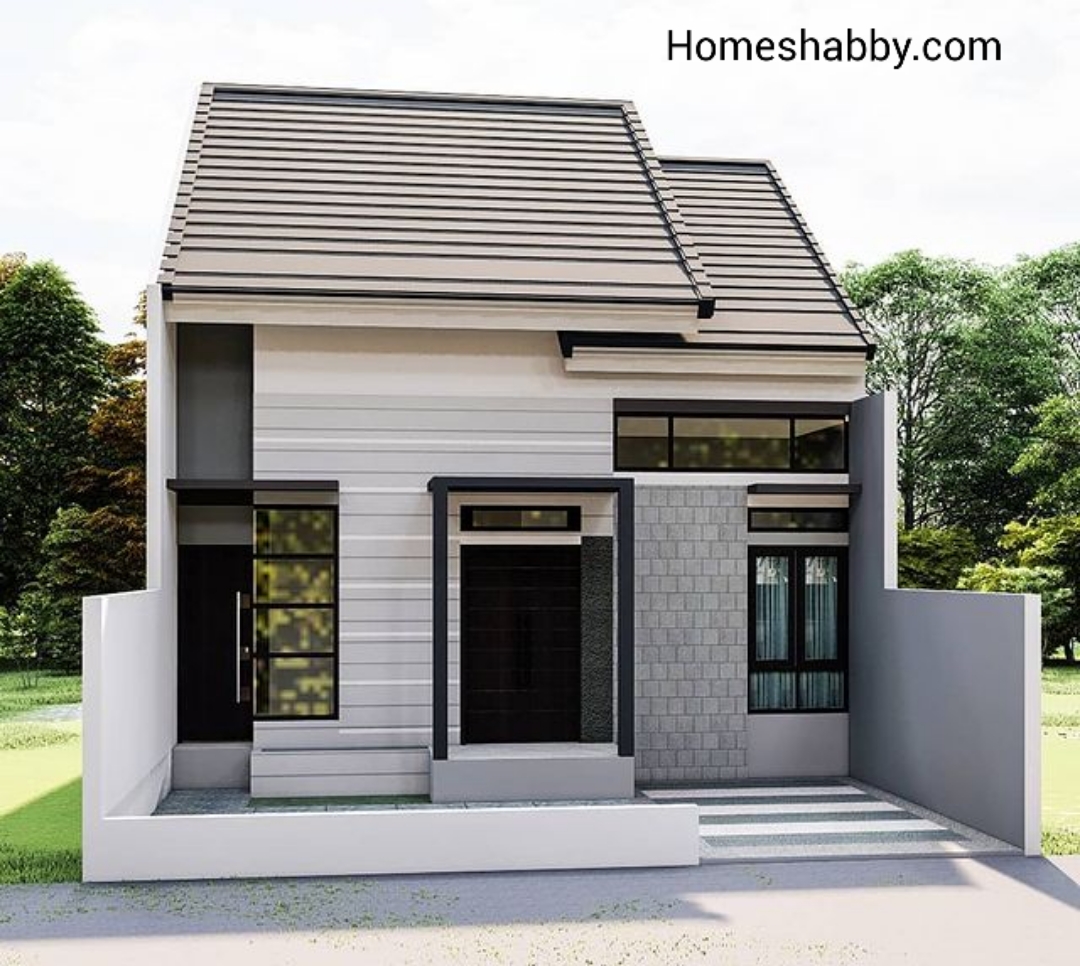 Desain Dan Denah Rumah Minimalis Ukuran 8 X 15 M Dengan Kombinasi Batu Alam Dan Woodplank Semakin Indah Homeshabbycom Design Home Plans