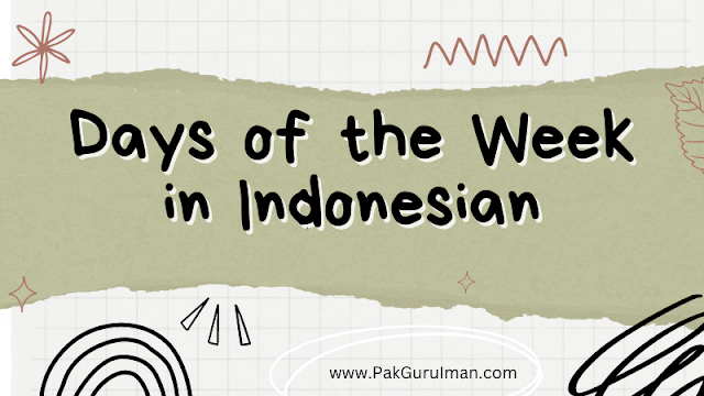 Days of the Week in Indonesian