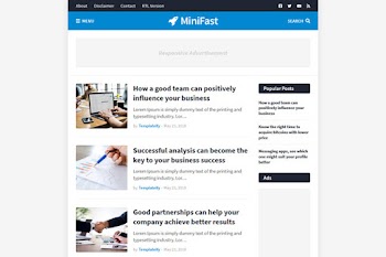 MiniFast Responsive Blogger Template Premium Version