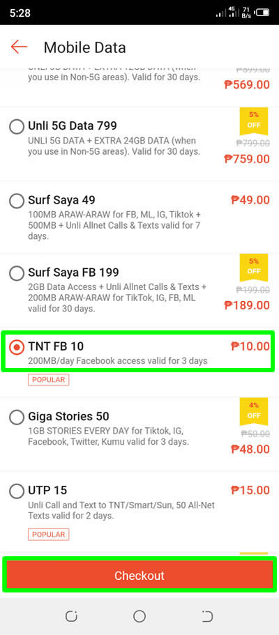 find and select tnt fb 10 under mobile data shopee buy promo