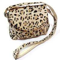 natural leather leopard pring handbag