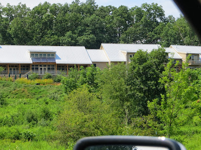 view from lower road of the Bald Eagle State Park Nature Inn