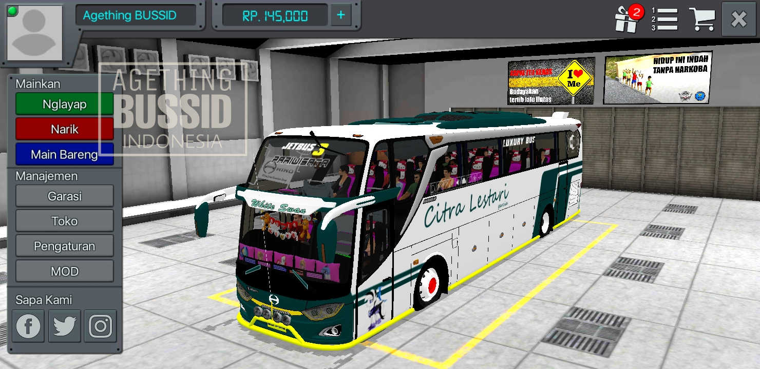 Download File Mod Bussid Bus  Full Strobo  livery truck 