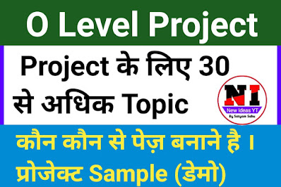 O Level project Pdf Download Free