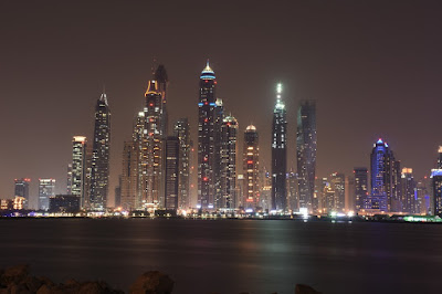 Dubai Skyscrappers night