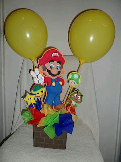 Mario Bros, children party centerpieces