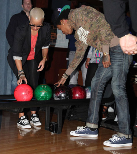 wiz khalifa and amber rose bowling. Wiz Khalifa and Amber Rose