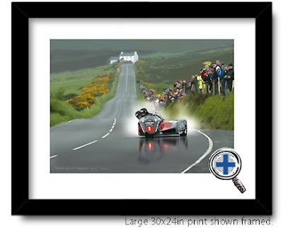 isle man motorcycle artwork and photo poster