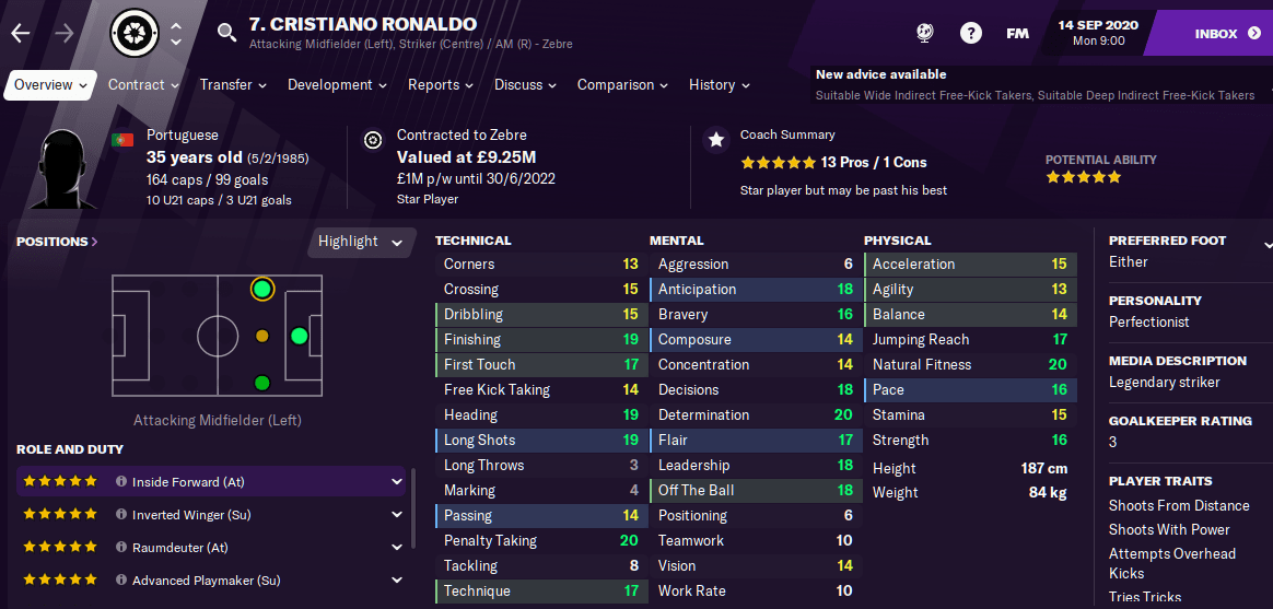 FM21 Juventus Cristiano Ronaldo