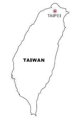 Mapa de Taiwan para colorear