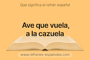 Refrán Español - Ave que vuela, a la cazuela