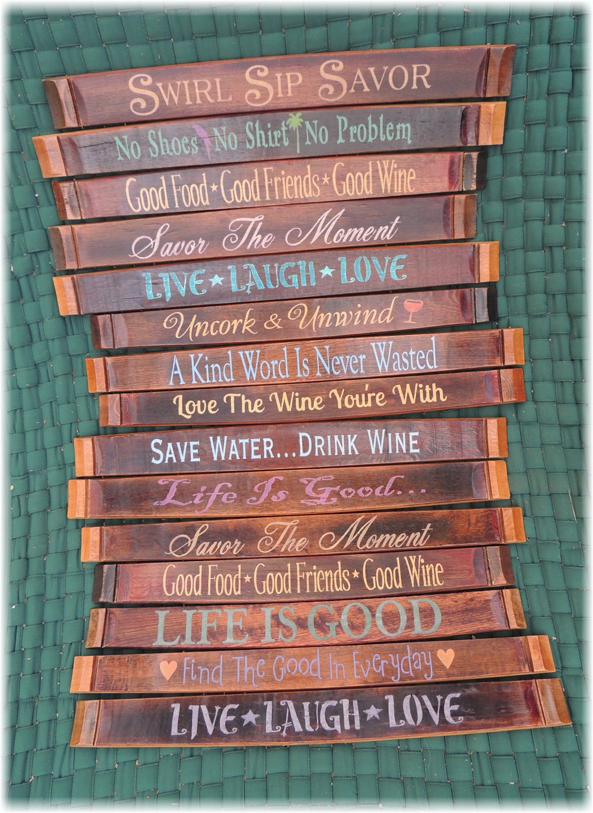 Cork To Barrel: Wine Barrel Stave Signs