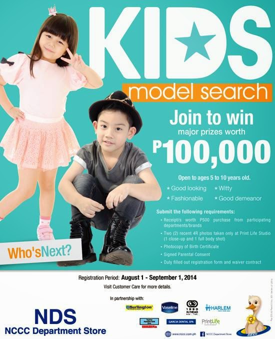 D I G G DAVAO NCCC Kids Model Search  Registration period till September 1 2014